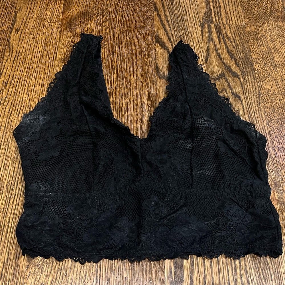 Savage X Fenty black lace bralette